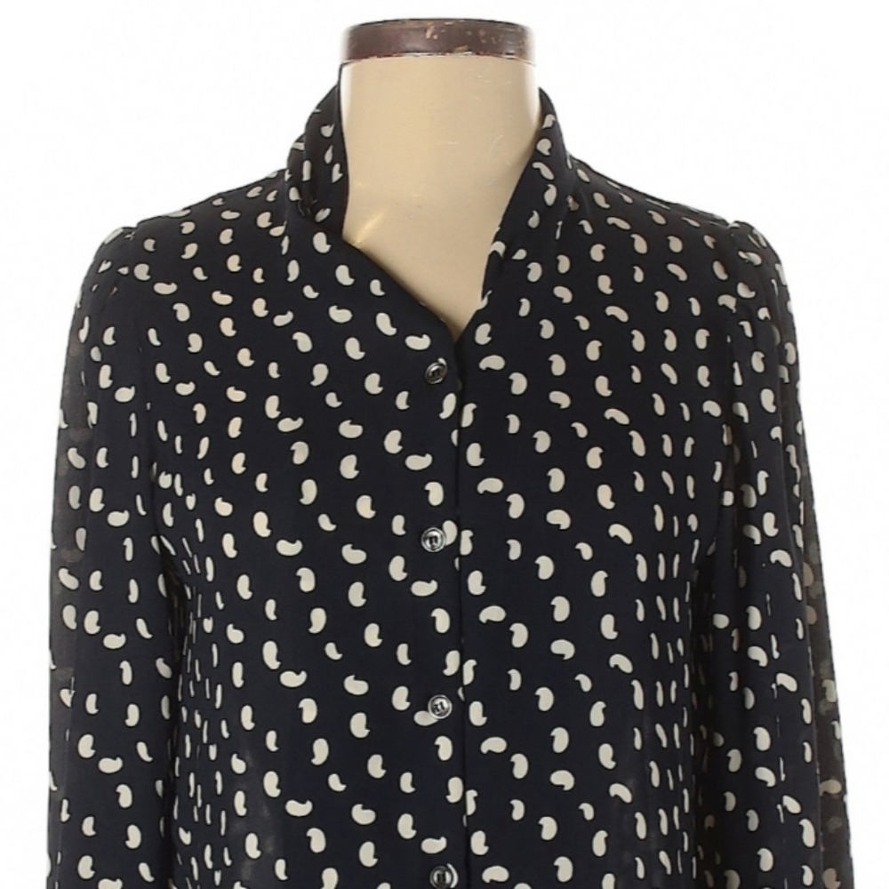 Premise Studio Long Cuffed Sleeve Button-Down Top